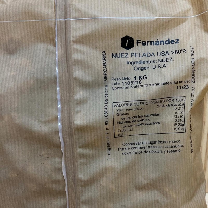 Nueces Peladas - Frutos Secos -5- Lo mejor de la fruta